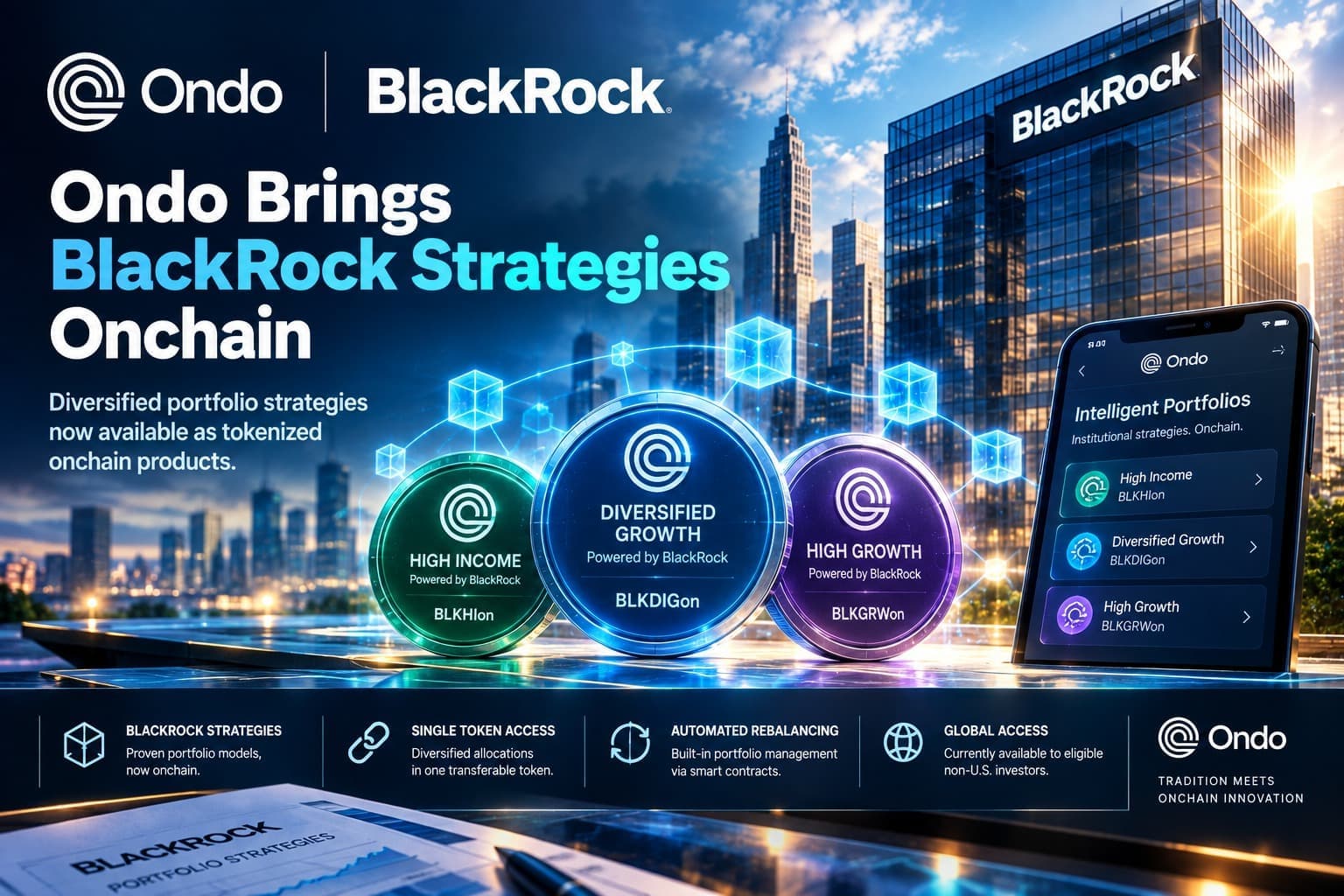 Ondo Intelligent Portfolios Bring BlackRock Strategies Onchain